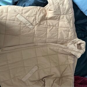 Beige nylon Quilted Jacket 2x